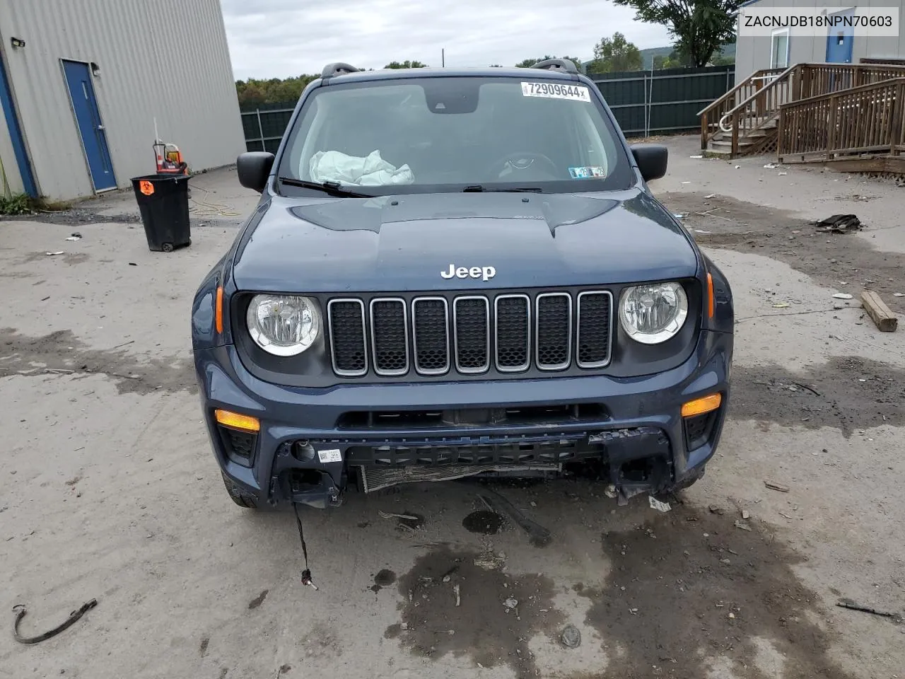 2022 Jeep Renegade Latitude VIN: ZACNJDB18NPN70603 Lot: 72909644