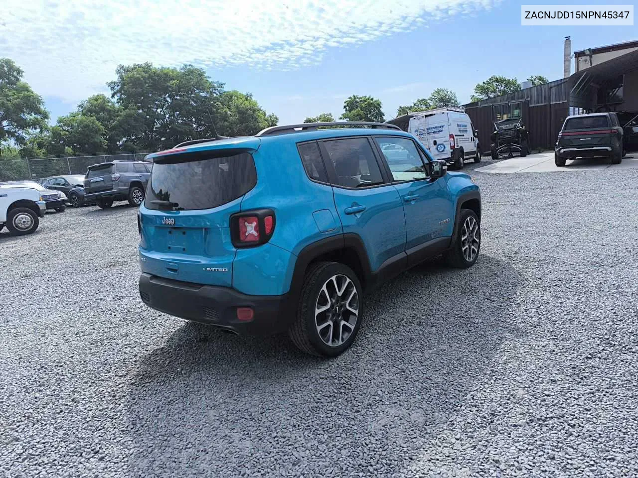 2022 Jeep Renegade Limited VIN: ZACNJDD15NPN45347 Lot: 73828154