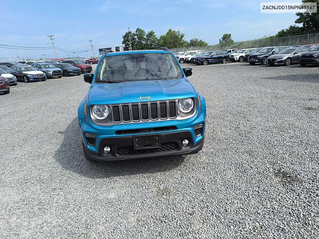 2022 Jeep Renegade Limited VIN: ZACNJDD15NPN45347 Lot: 73828154