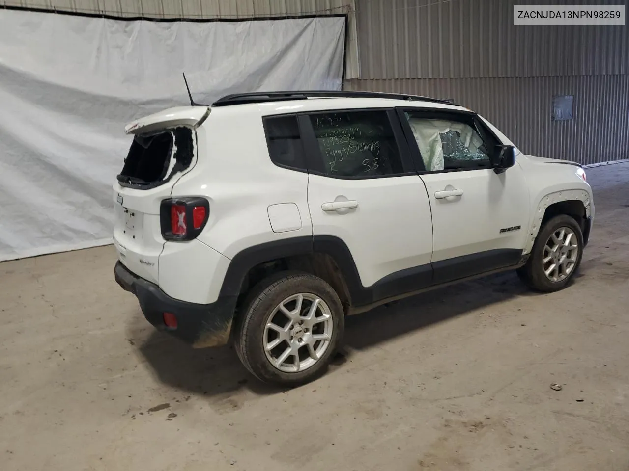 2022 Jeep Renegade Sport VIN: ZACNJDA13NPN98259 Lot: 74035474