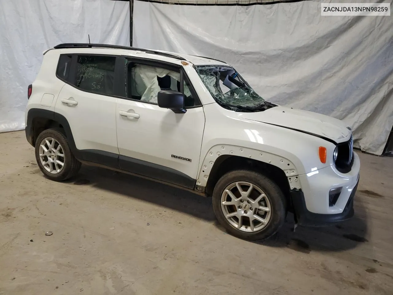 2022 Jeep Renegade Sport VIN: ZACNJDA13NPN98259 Lot: 74035474