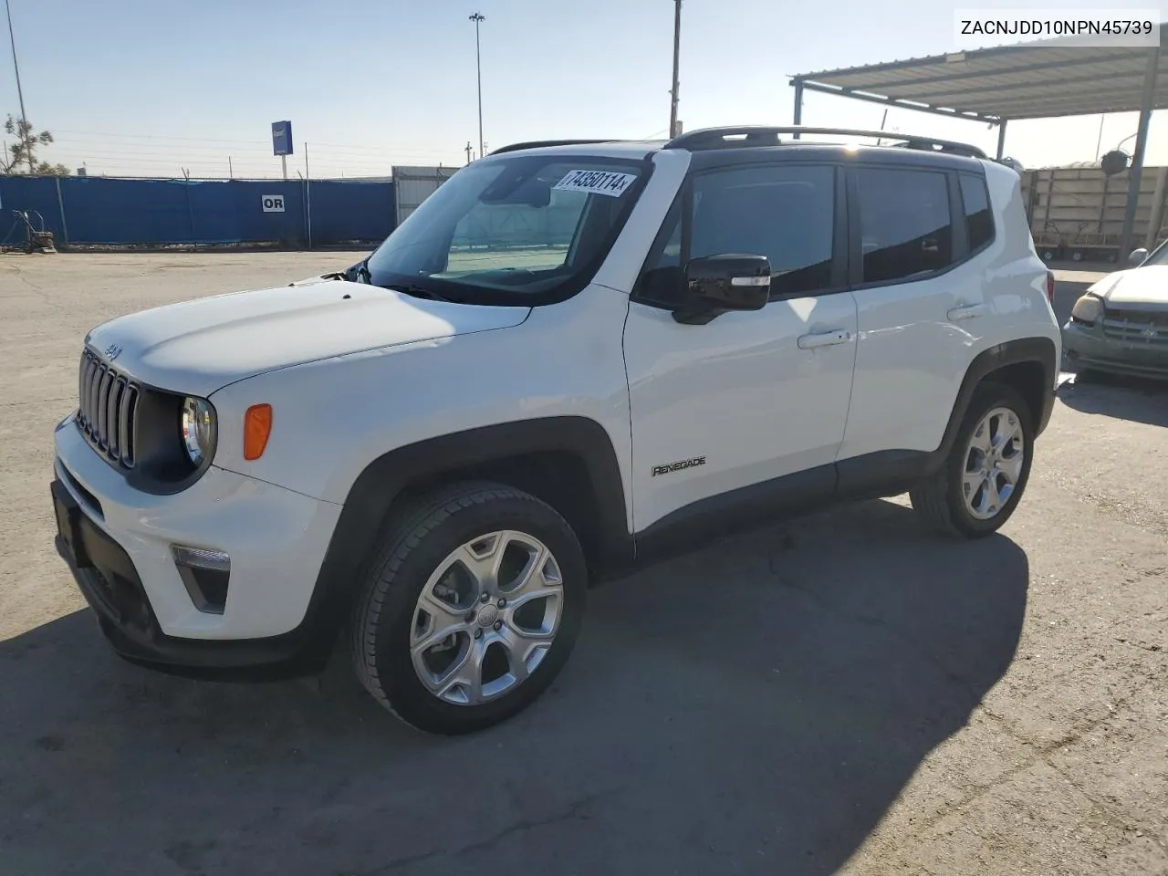 2022 Jeep Renegade Limited VIN: ZACNJDD10NPN45739 Lot: 74350114