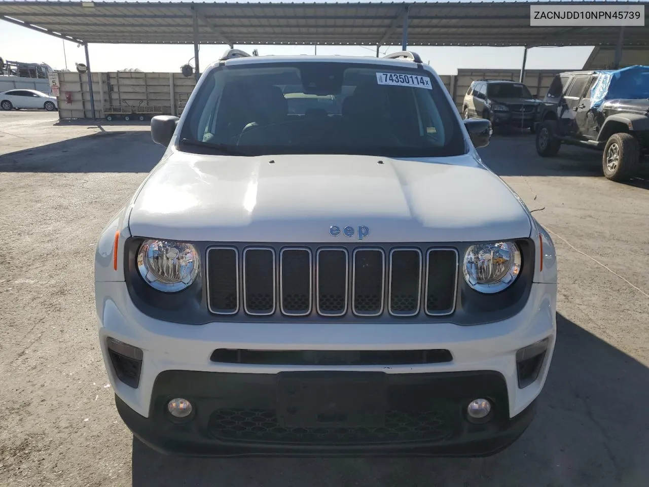 2022 Jeep Renegade Limited VIN: ZACNJDD10NPN45739 Lot: 74350114