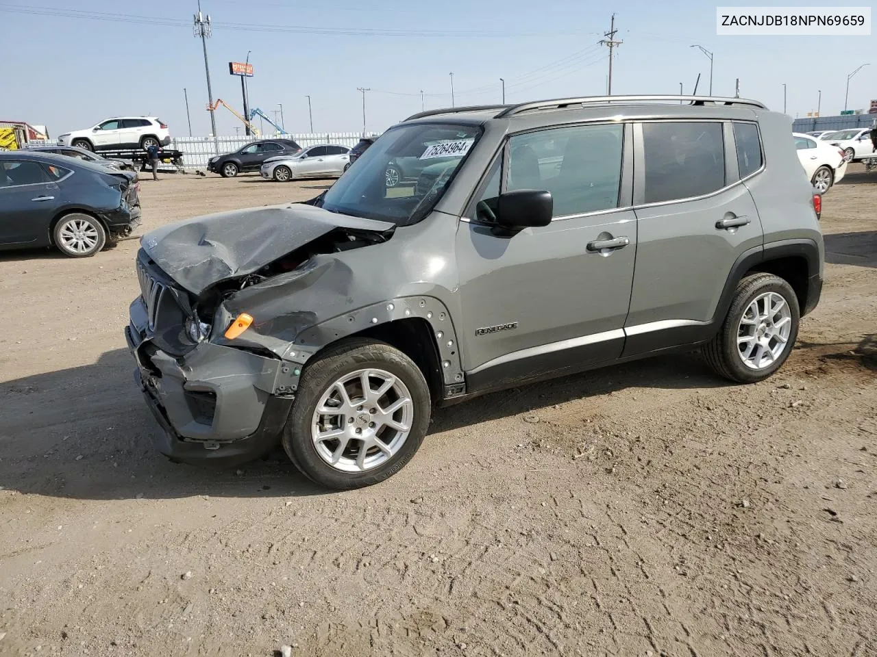 2022 Jeep Renegade Latitude VIN: ZACNJDB18NPN69659 Lot: 75264964