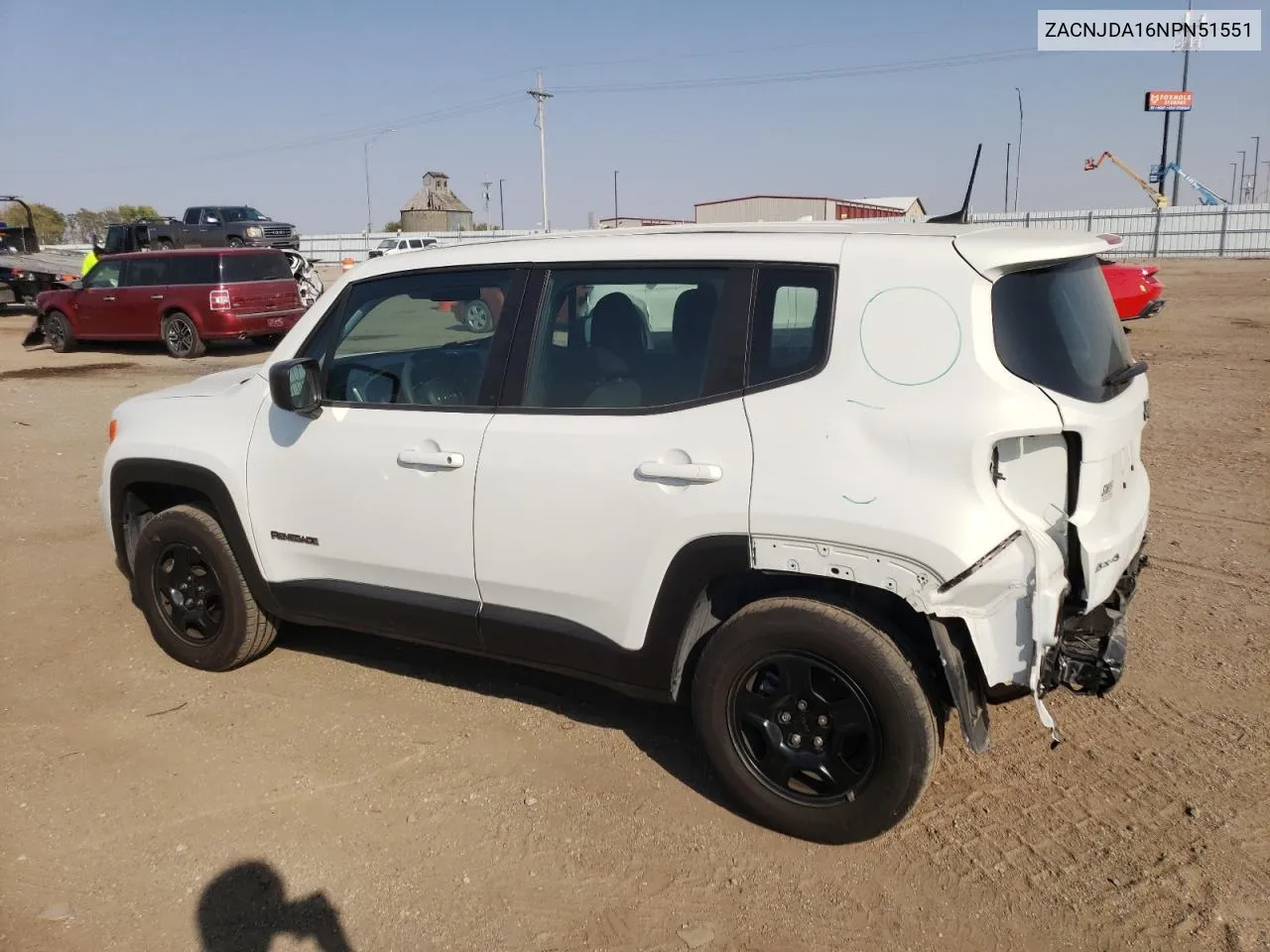 2022 Jeep Renegade Sport VIN: ZACNJDA16NPN51551 Lot: 75525974