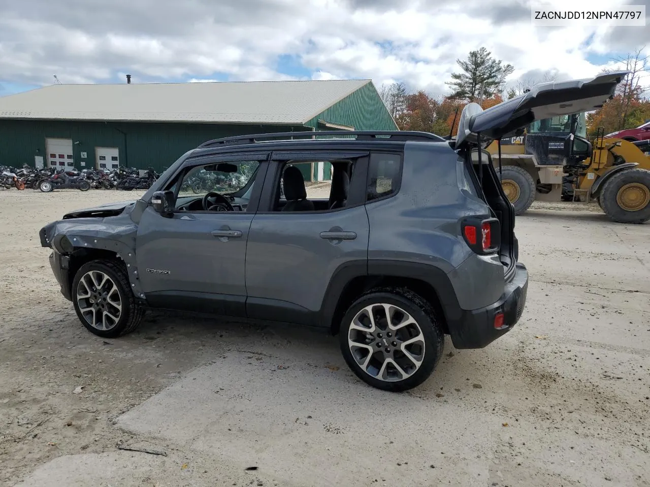 2022 Jeep Renegade Limited VIN: ZACNJDD12NPN47797 Lot: 75655764