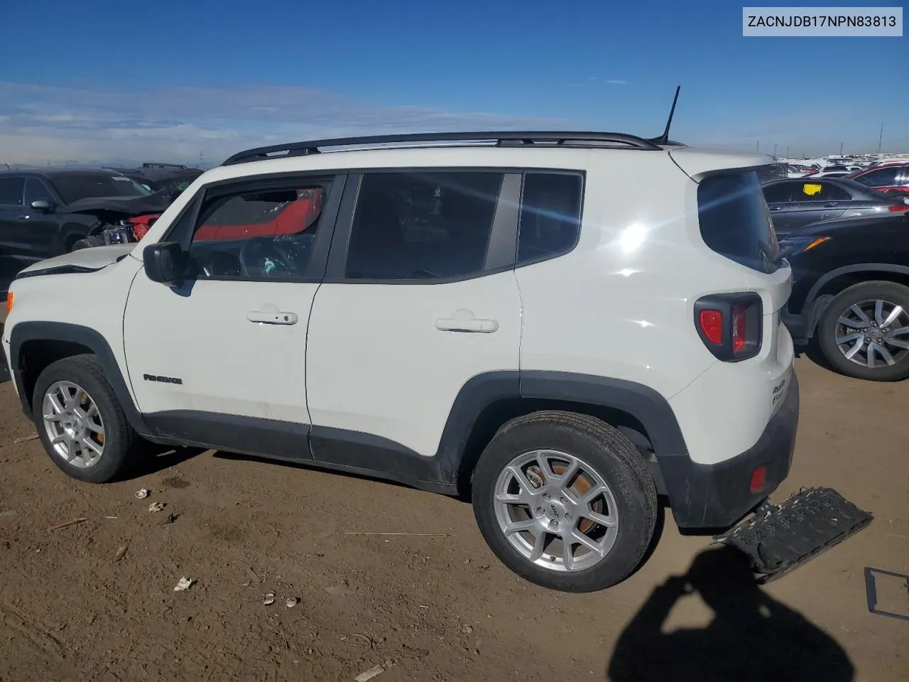 2022 Jeep Renegade Latitude VIN: ZACNJDB17NPN83813 Lot: 80053304