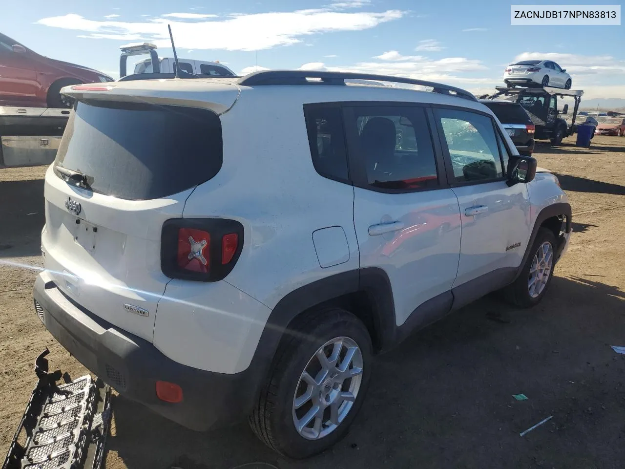 2022 Jeep Renegade Latitude VIN: ZACNJDB17NPN83813 Lot: 80053304