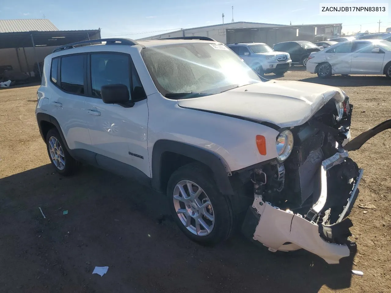 2022 Jeep Renegade Latitude VIN: ZACNJDB17NPN83813 Lot: 80053304