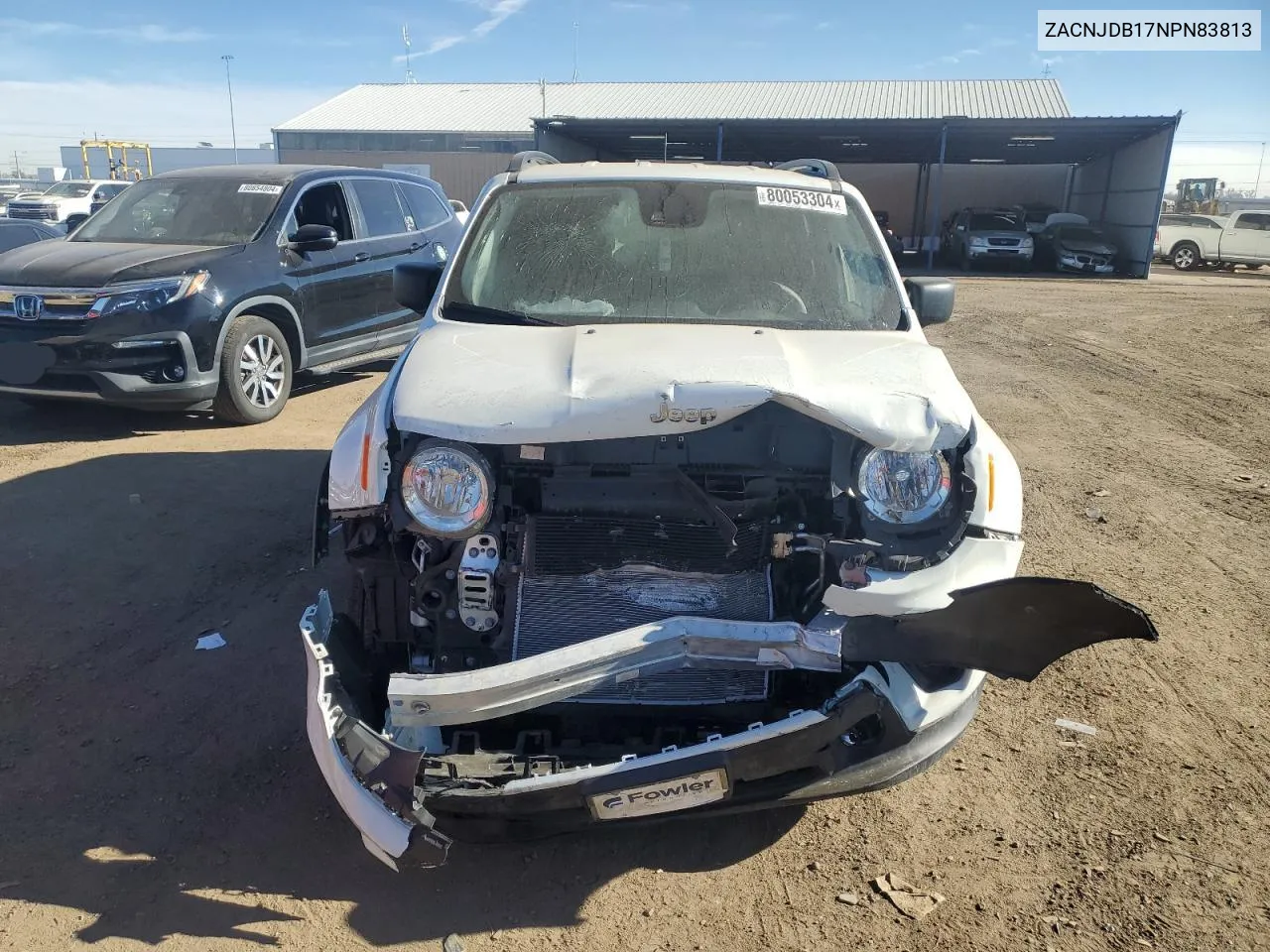 2022 Jeep Renegade Latitude VIN: ZACNJDB17NPN83813 Lot: 80053304