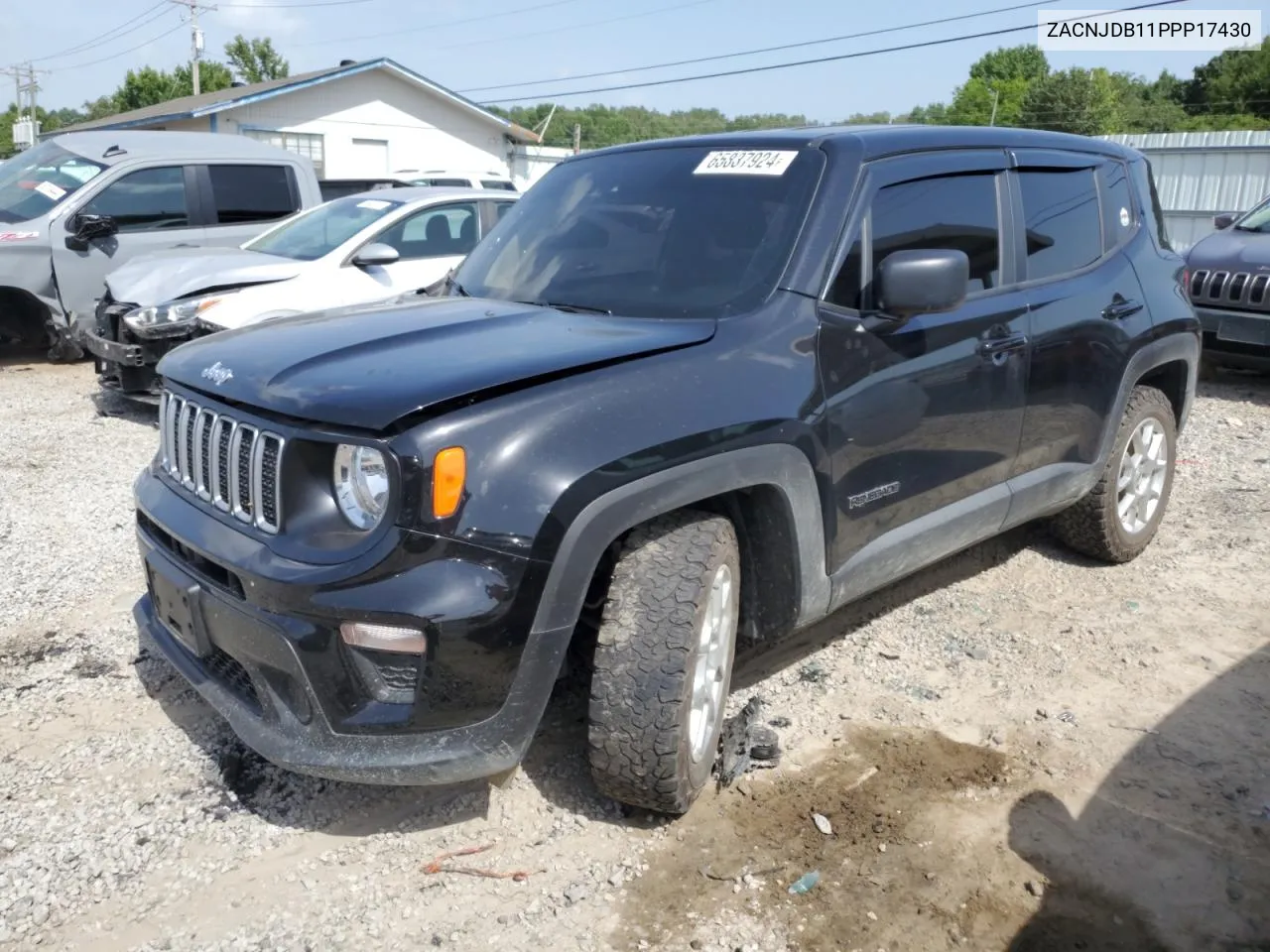 2023 Jeep Renegade Latitude VIN: ZACNJDB11PPP17430 Lot: 65837924