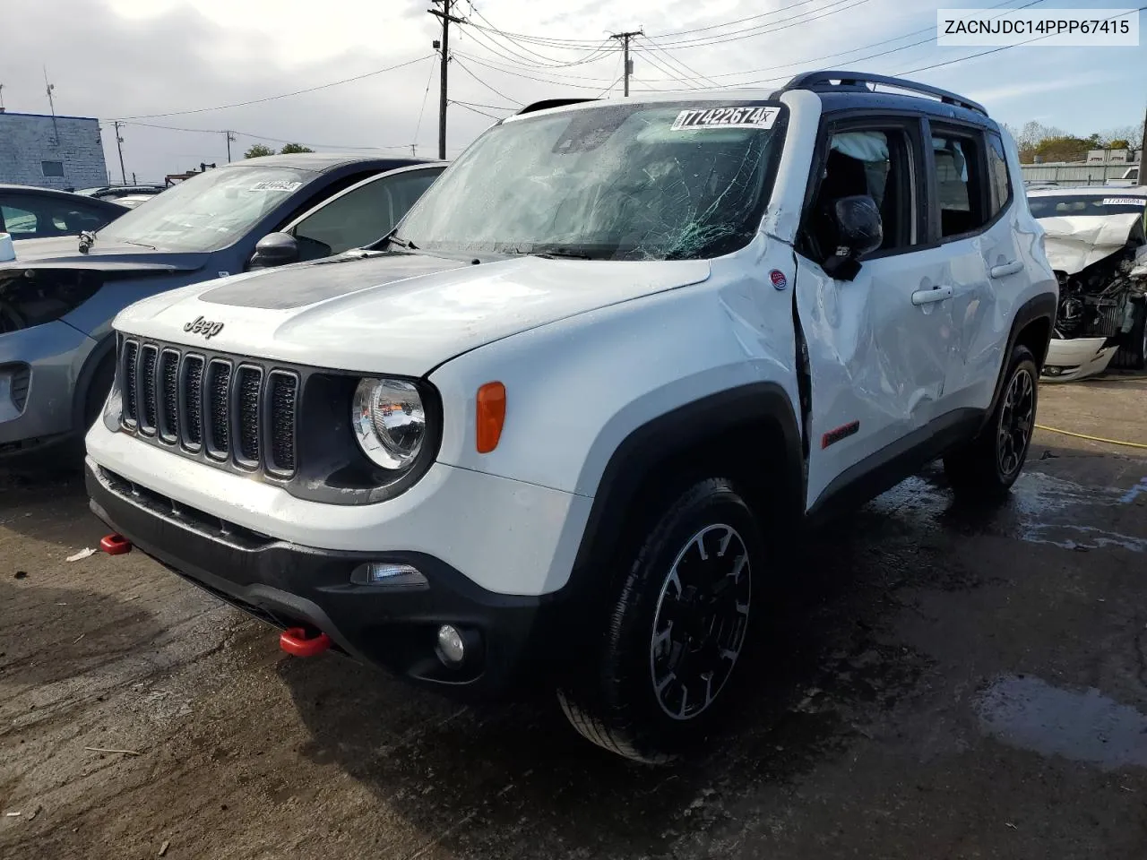 2023 Jeep Renegade Trailhawk VIN: ZACNJDC14PPP67415 Lot: 77422674