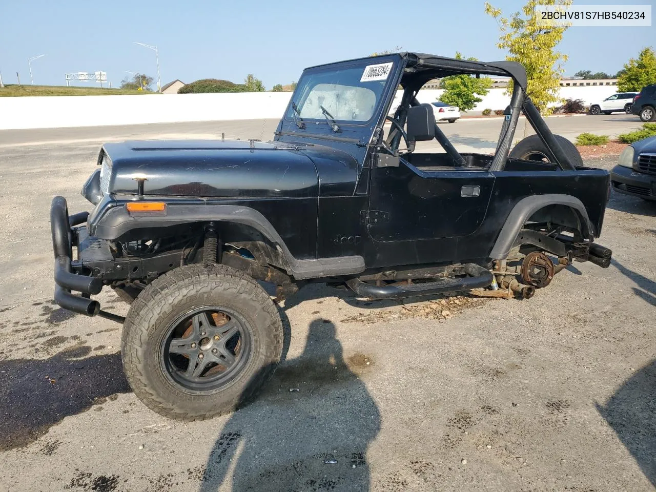 2BCHV81S7HB540234 1987 Jeep Wrangler