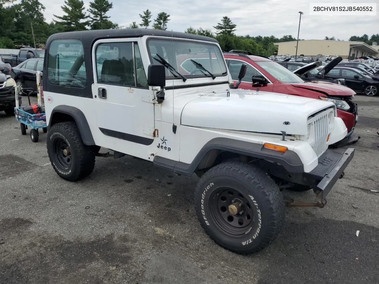 1988 Jeep Wrangler S VIN: 2BCHV81S2JB540552 Lot: 63070284