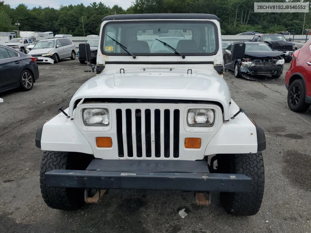 1988 Jeep Wrangler S VIN: 2BCHV81S2JB540552 Lot: 63070284