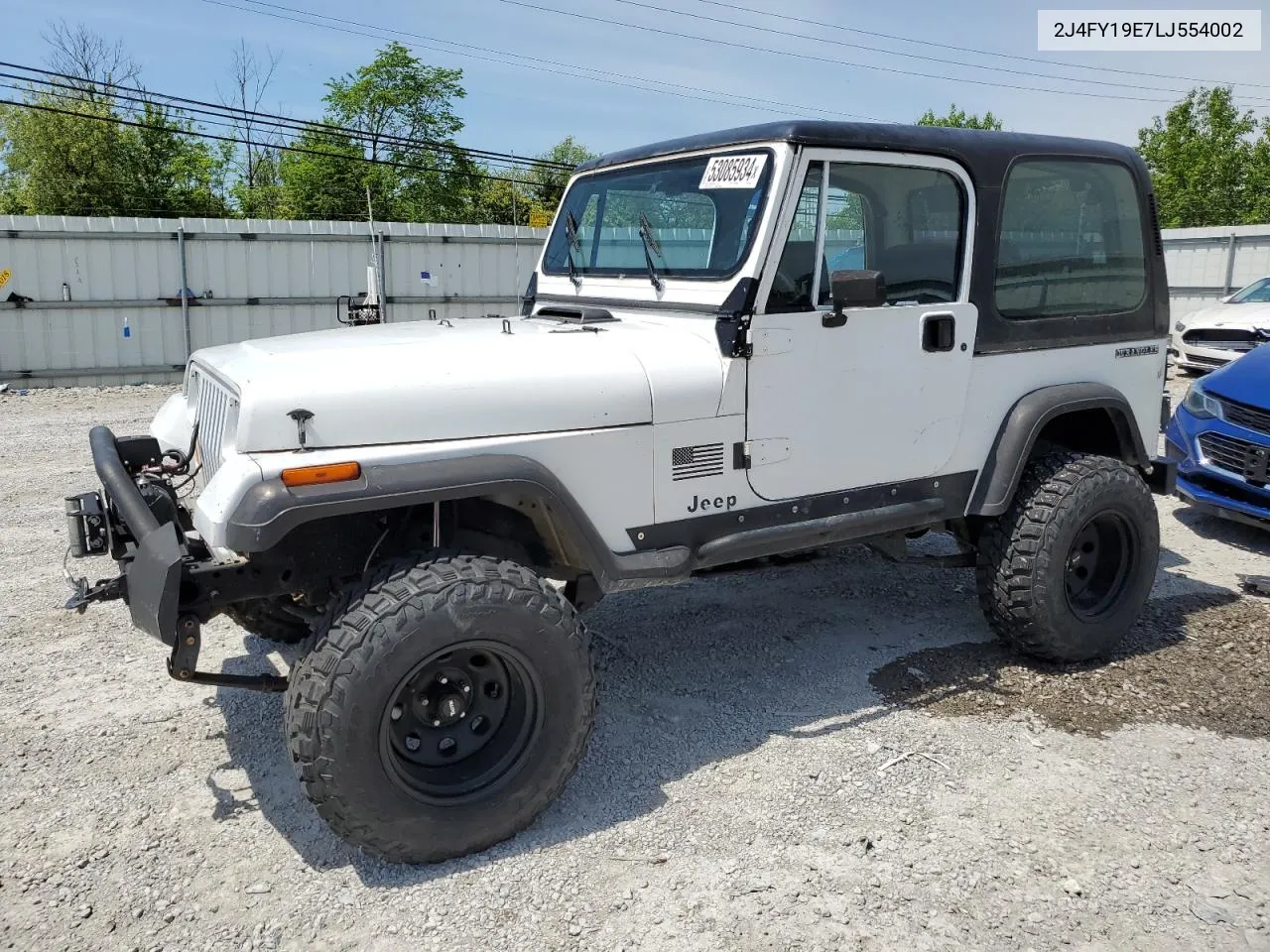 1990 Jeep Wrangler / Yj S VIN: 2J4FY19E7LJ554002 Lot: 53085934