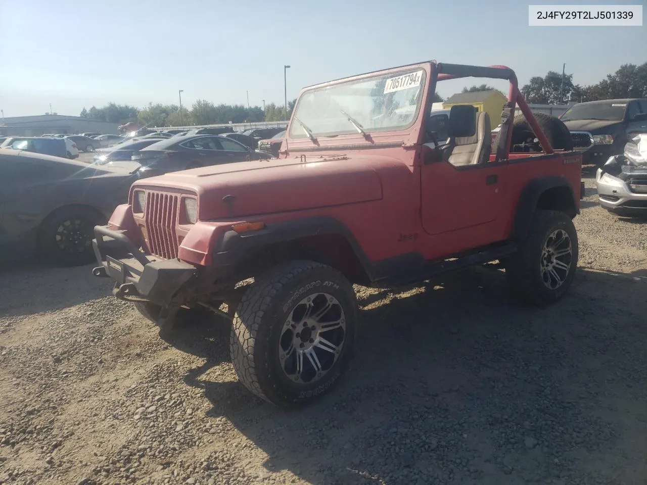 1990 Jeep Wrangler / Yj VIN: 2J4FY29T2LJ501339 Lot: 70517794