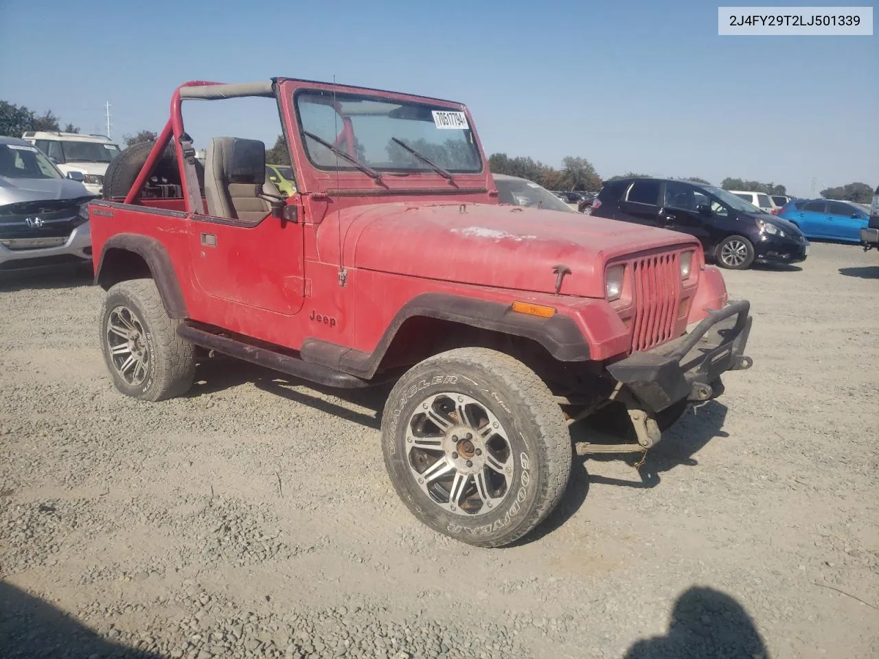 1990 Jeep Wrangler / Yj VIN: 2J4FY29T2LJ501339 Lot: 70517794