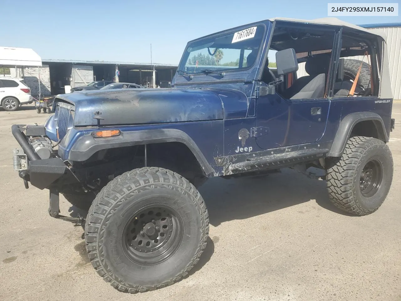 1991 Jeep Wrangler / Yj VIN: 2J4FY29SXMJ157140 Lot: 71617684