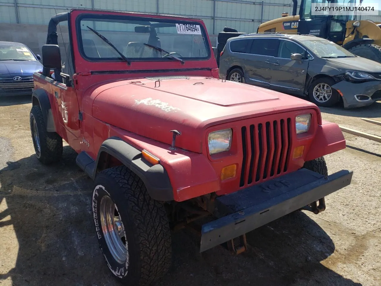 1991 Jeep Wrangler / Yj S VIN: 2J4FY19P1MJ140474 Lot: 71764694