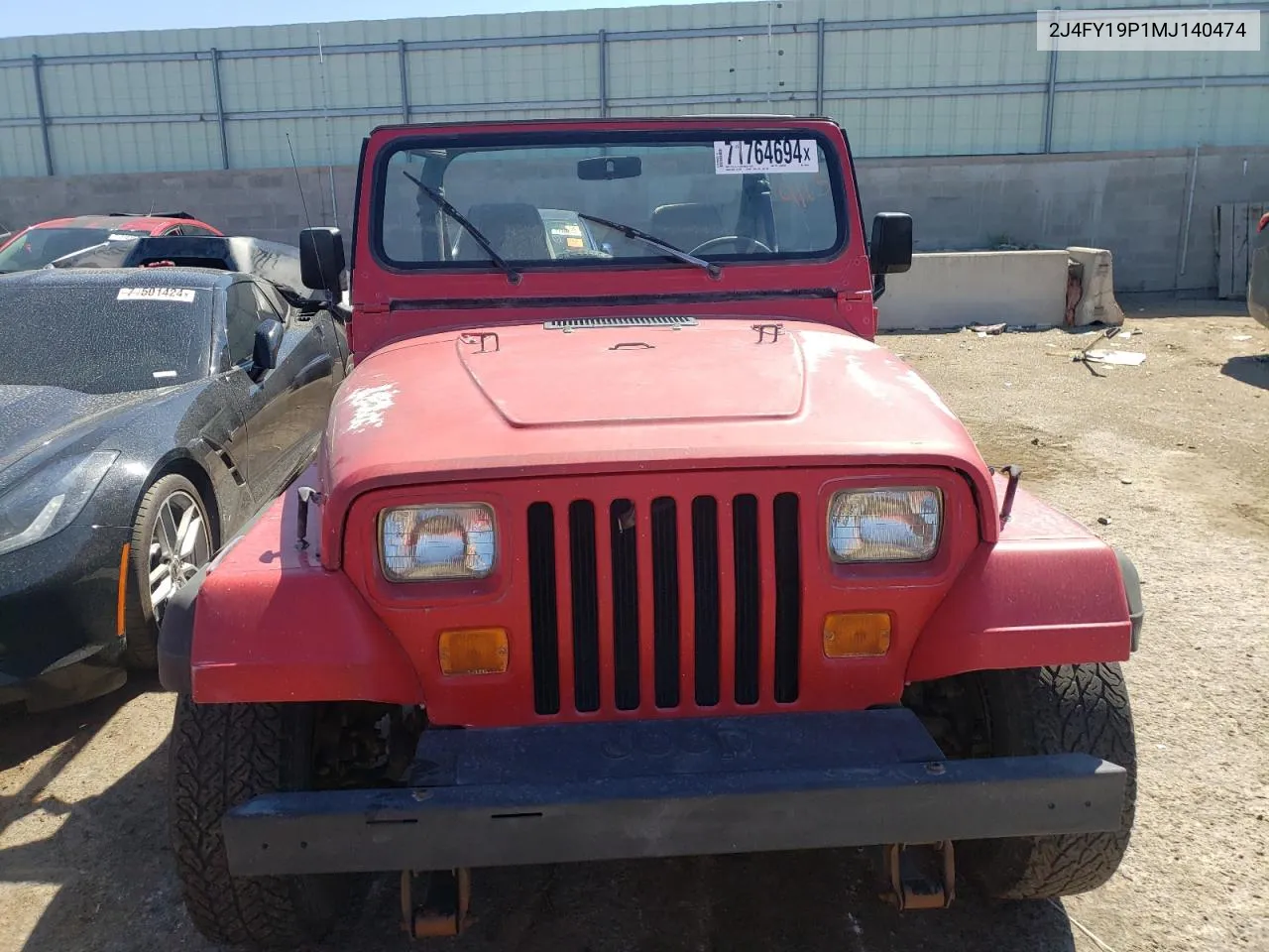 1991 Jeep Wrangler / Yj S VIN: 2J4FY19P1MJ140474 Lot: 71764694