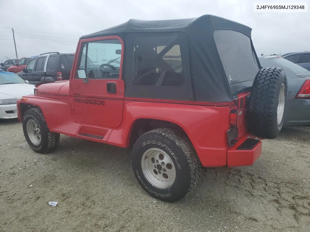 1991 Jeep Wrangler / Yj Renegade VIN: 2J4FY69S5MJ129348 Lot: 74758154