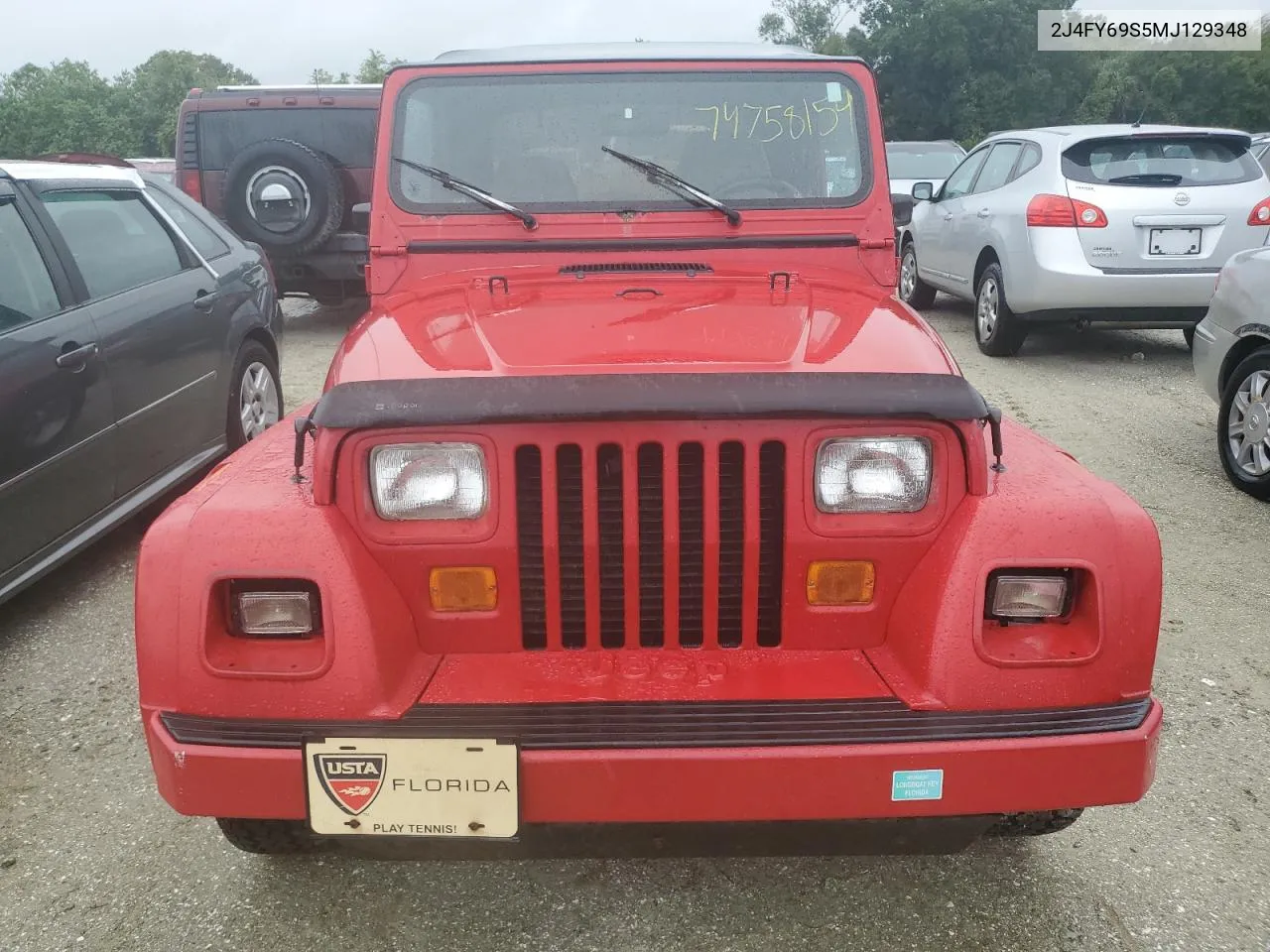 1991 Jeep Wrangler / Yj Renegade VIN: 2J4FY69S5MJ129348 Lot: 74758154