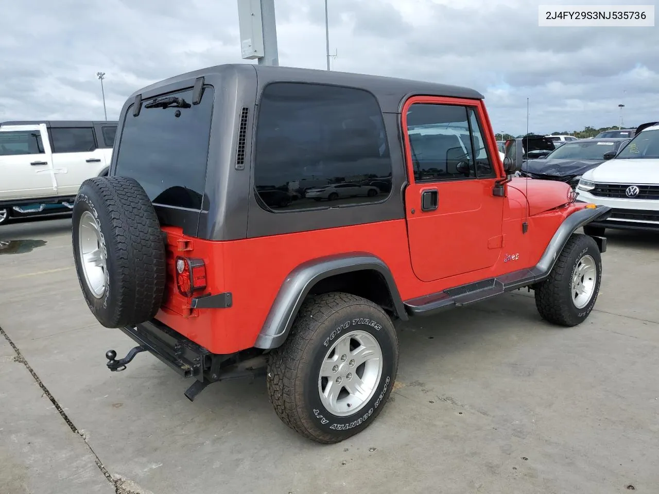 1992 Jeep Wrangler / Yj VIN: 2J4FY29S3NJ535736 Lot: 67747244