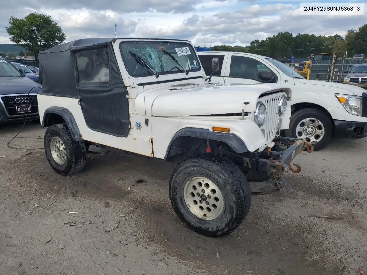 1992 Jeep Wrangler / Yj VIN: 2J4FY29S0NJ536813 Lot: 72621104