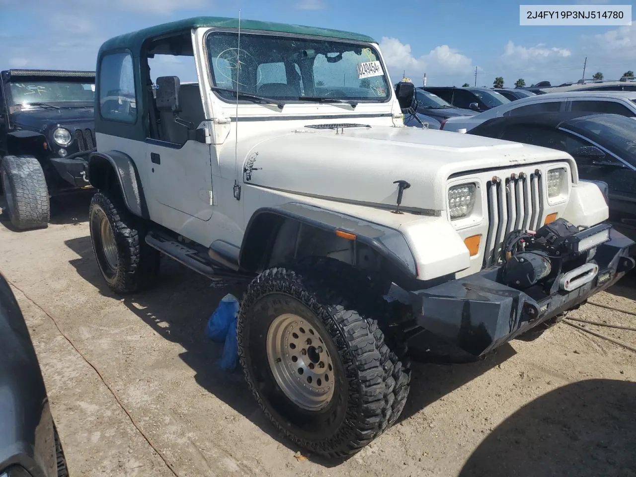 1992 Jeep Wrangler / Yj S VIN: 2J4FY19P3NJ514780 Lot: 76249454