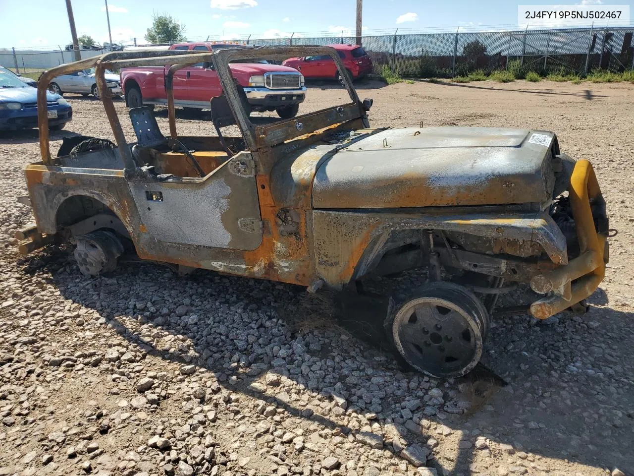 1992 Jeep Wrangler / Yj S VIN: 2J4FY19P5NJ502467 Lot: 77054933