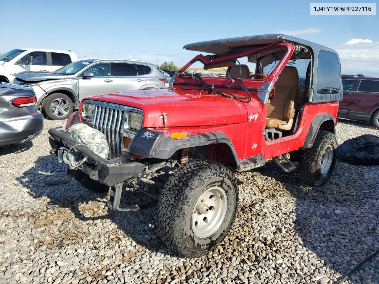 1993 Jeep Wrangler / Yj S VIN: 1J4FY19P6PP227116 Lot: 65756894