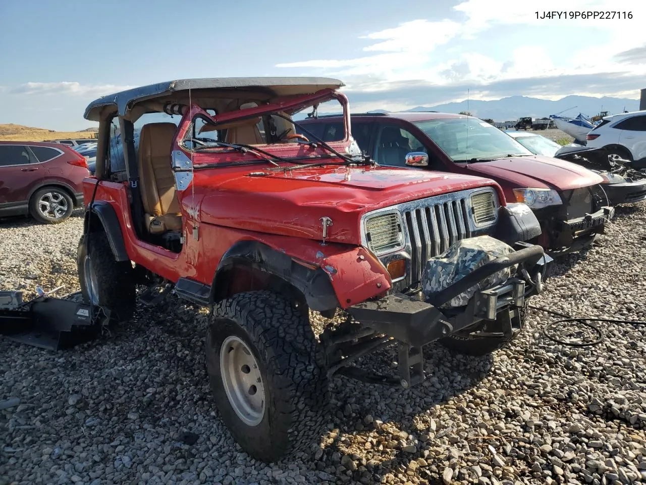 1993 Jeep Wrangler / Yj S VIN: 1J4FY19P6PP227116 Lot: 65756894