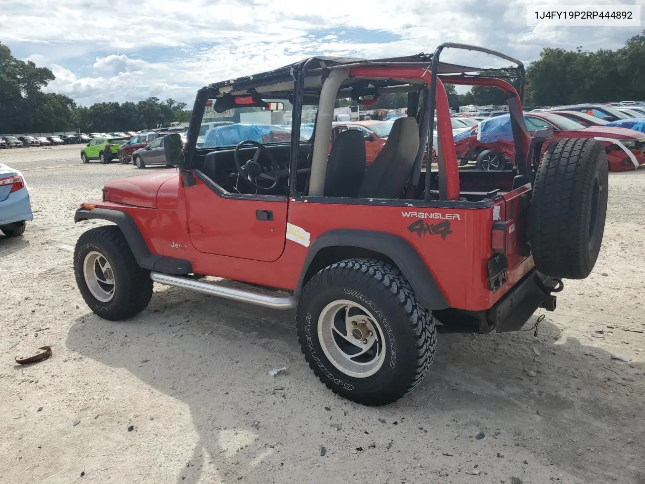 1994 Jeep Wrangler / Yj S VIN: 1J4FY19P2RP444892 Lot: 75077944