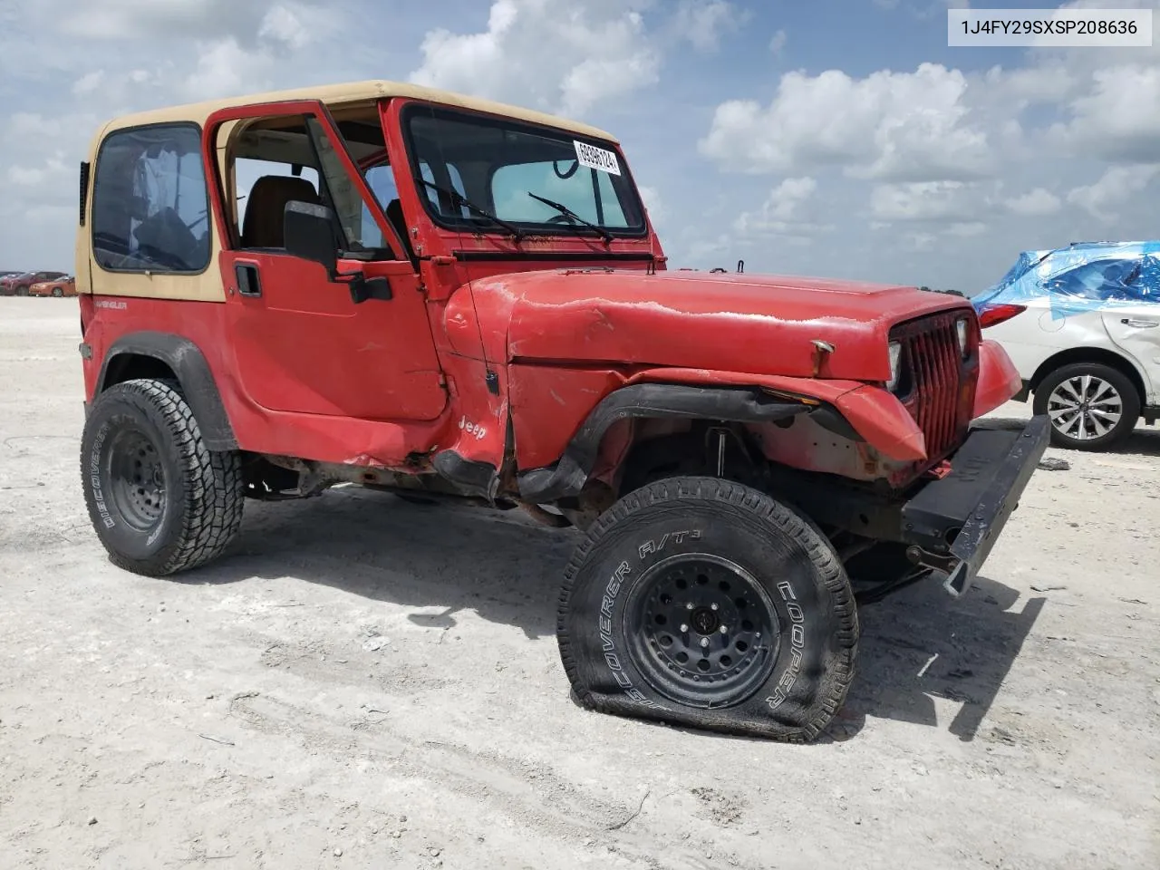 1995 Jeep Wrangler / Yj Se VIN: 1J4FY29SXSP208636 Lot: 69396124