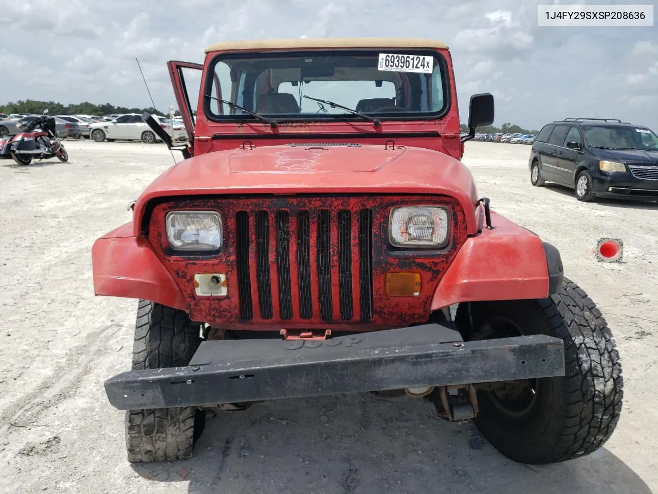 1995 Jeep Wrangler / Yj Se VIN: 1J4FY29SXSP208636 Lot: 69396124