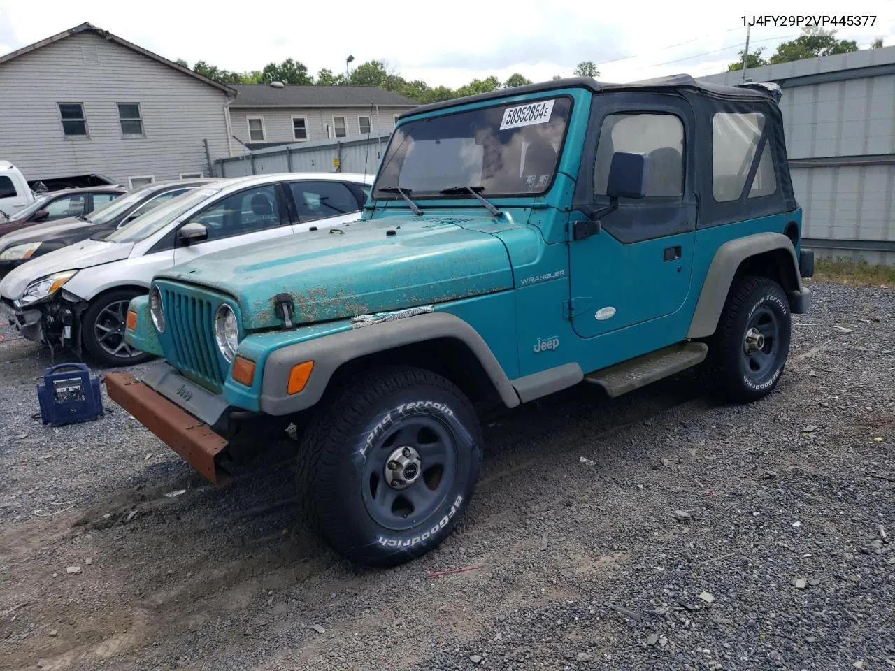 1997 Jeep Wrangler / Tj Se VIN: 1J4FY29P2VP445377 Lot: 58952854