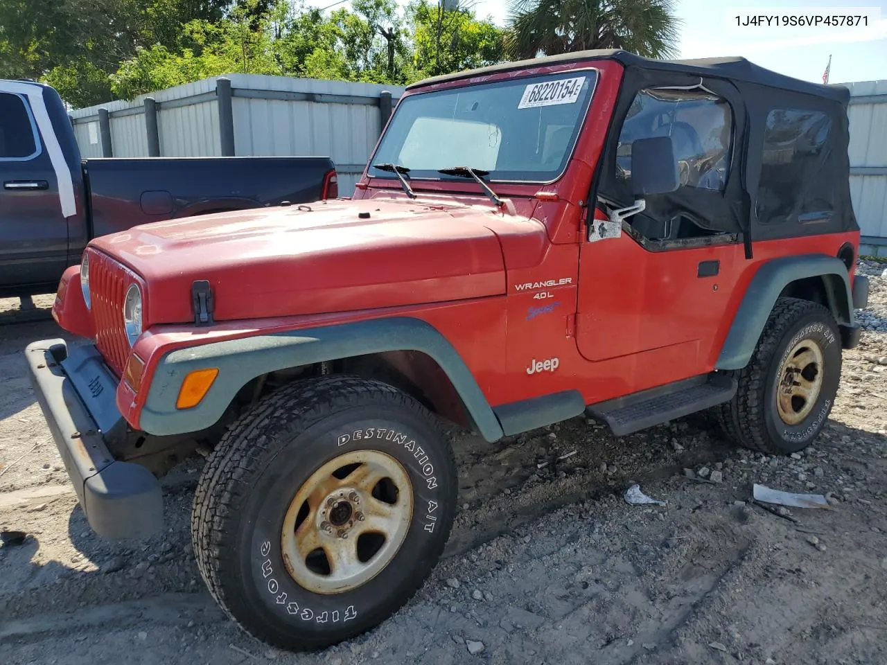 1997 Jeep Wrangler / Tj Sport VIN: 1J4FY19S6VP457871 Lot: 68220154