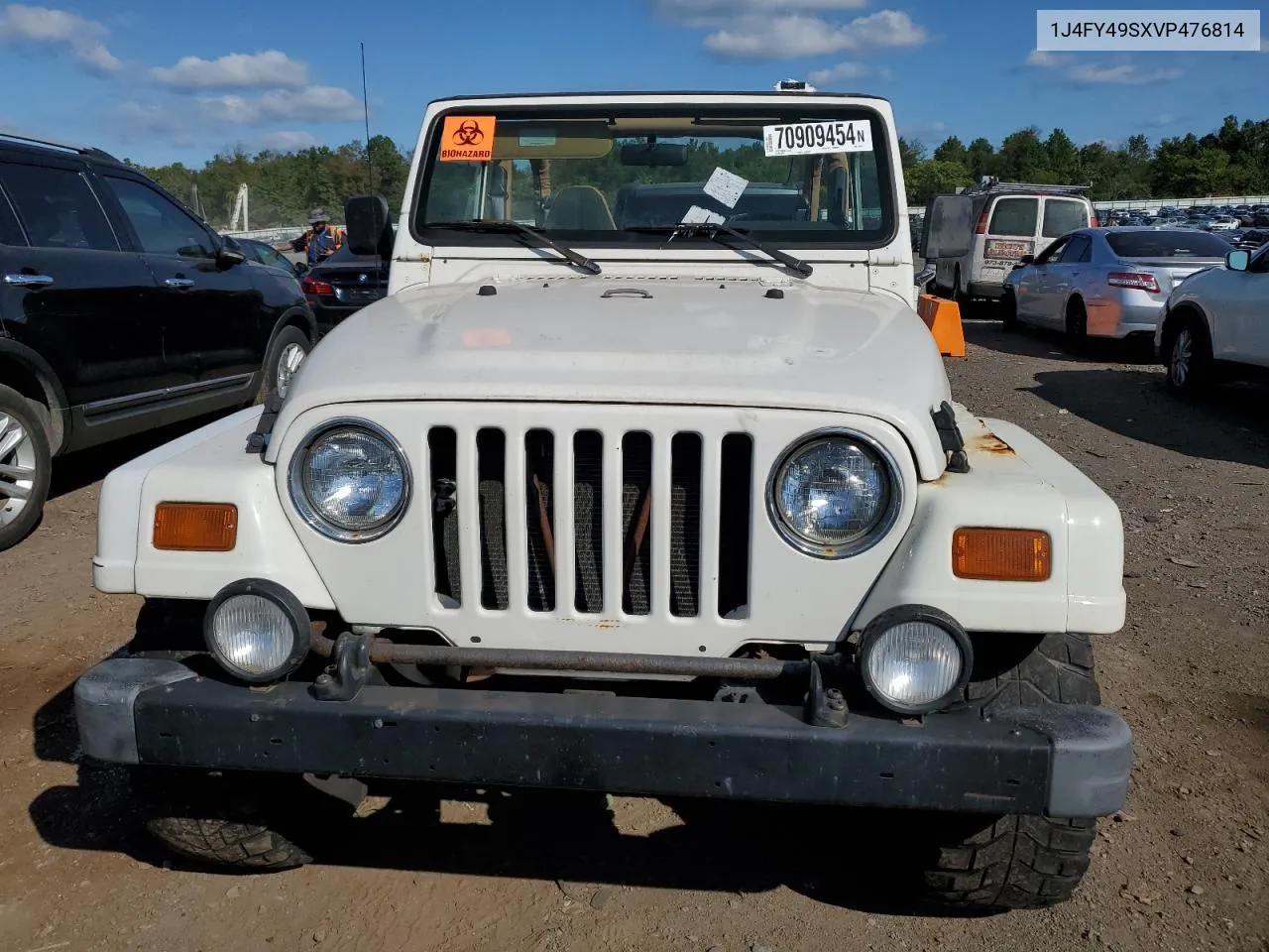 1997 Jeep Wrangler / Tj Sahara VIN: 1J4FY49SXVP476814 Lot: 70909454