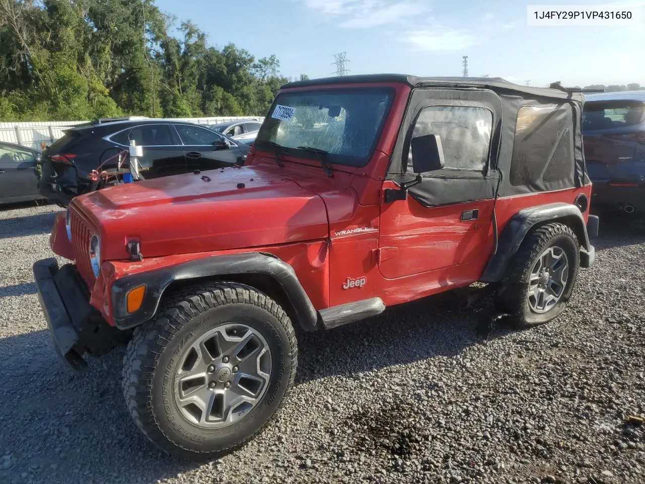 1997 Jeep Wrangler / Tj Se VIN: 1J4FY29P1VP431650 Lot: 71730994