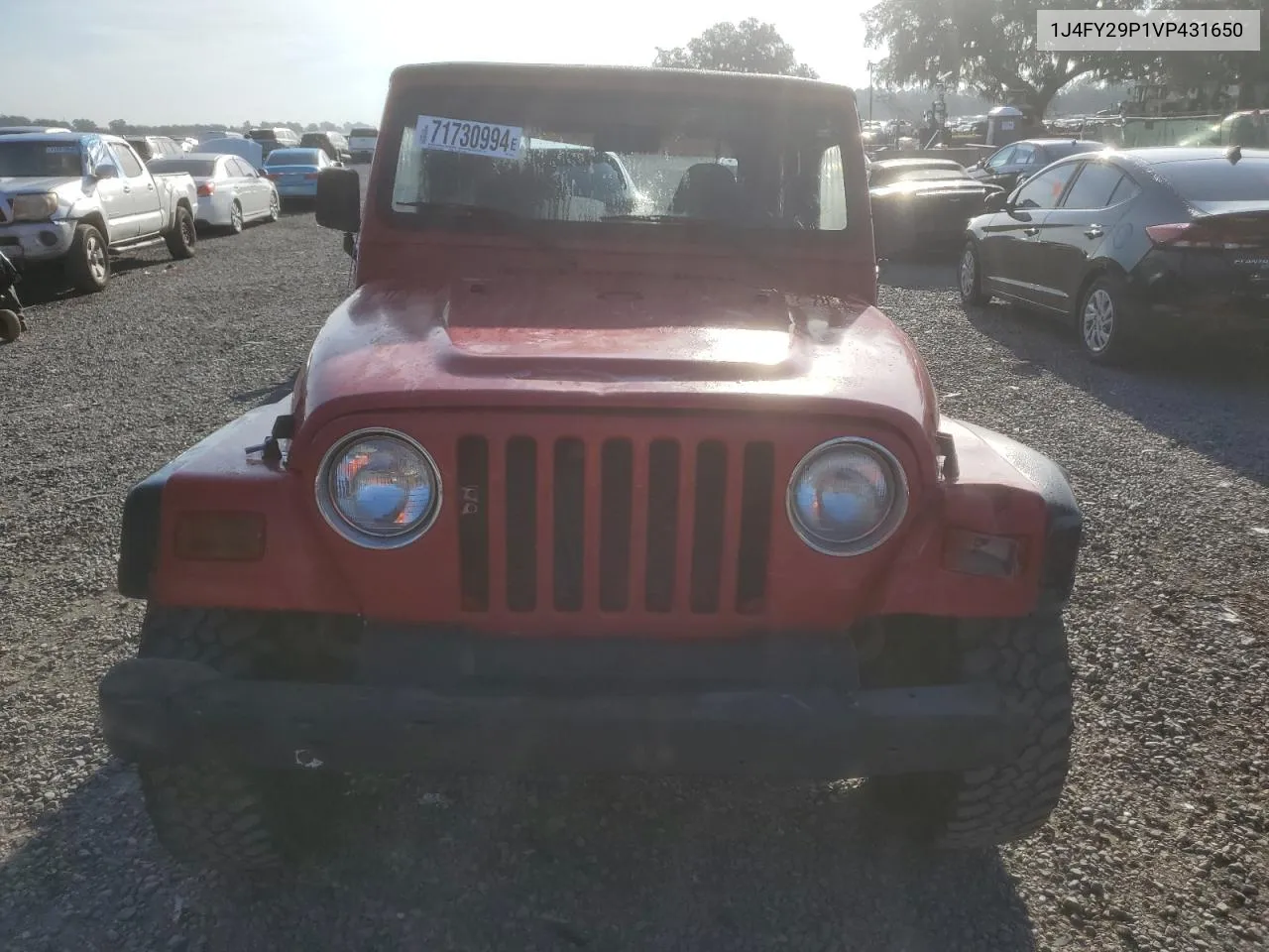 1997 Jeep Wrangler / Tj Se VIN: 1J4FY29P1VP431650 Lot: 71730994