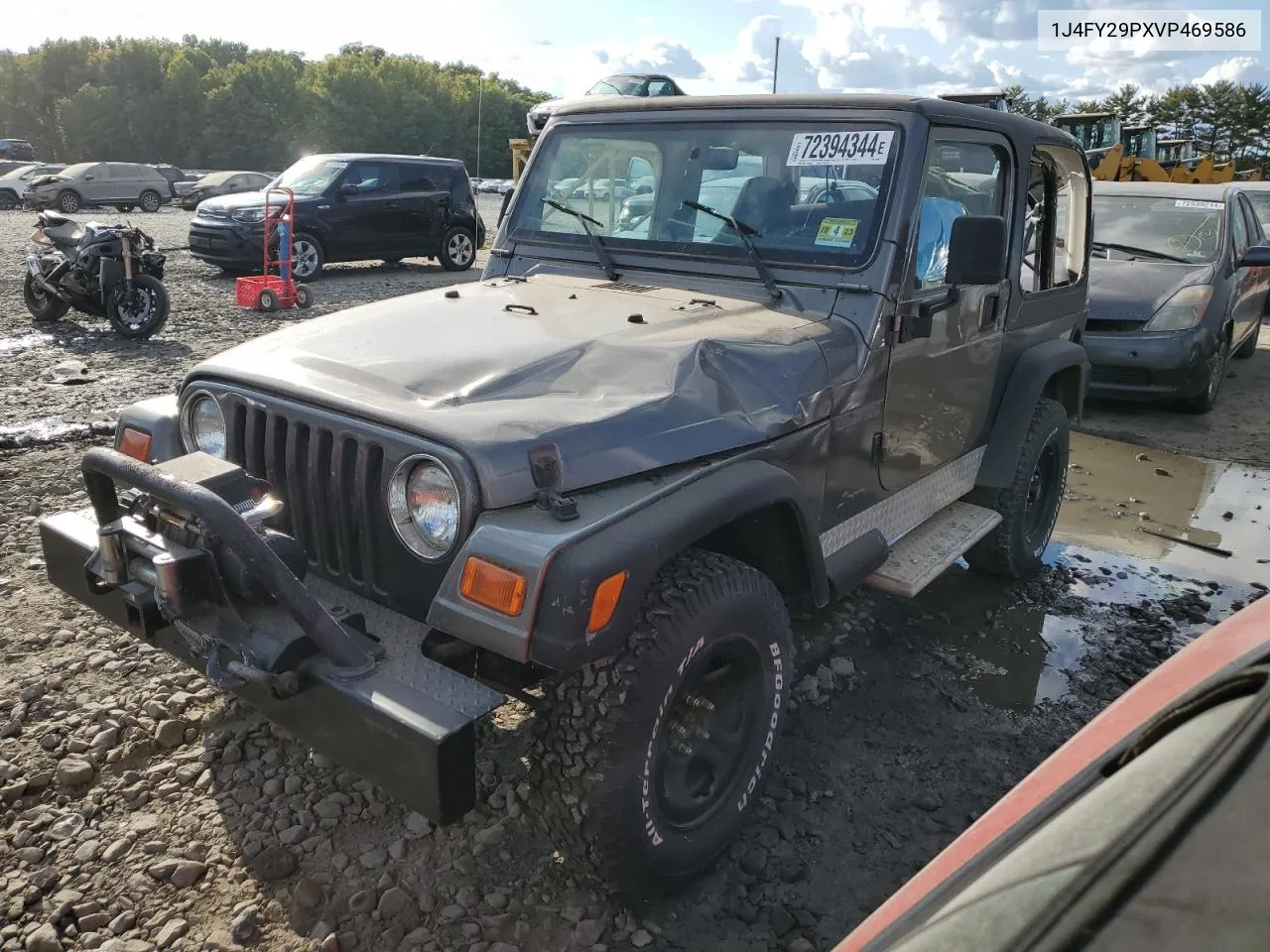 1997 Jeep Wrangler / Tj Se VIN: 1J4FY29PXVP469586 Lot: 72394344