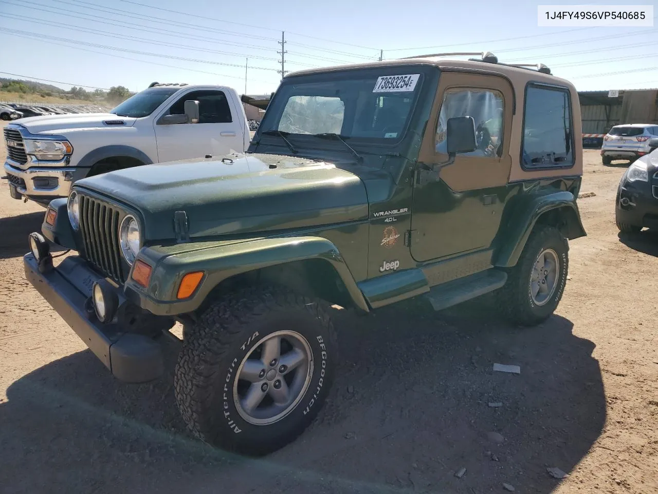 1997 Jeep Wrangler / Tj Sahara VIN: 1J4FY49S6VP540685 Lot: 73693254