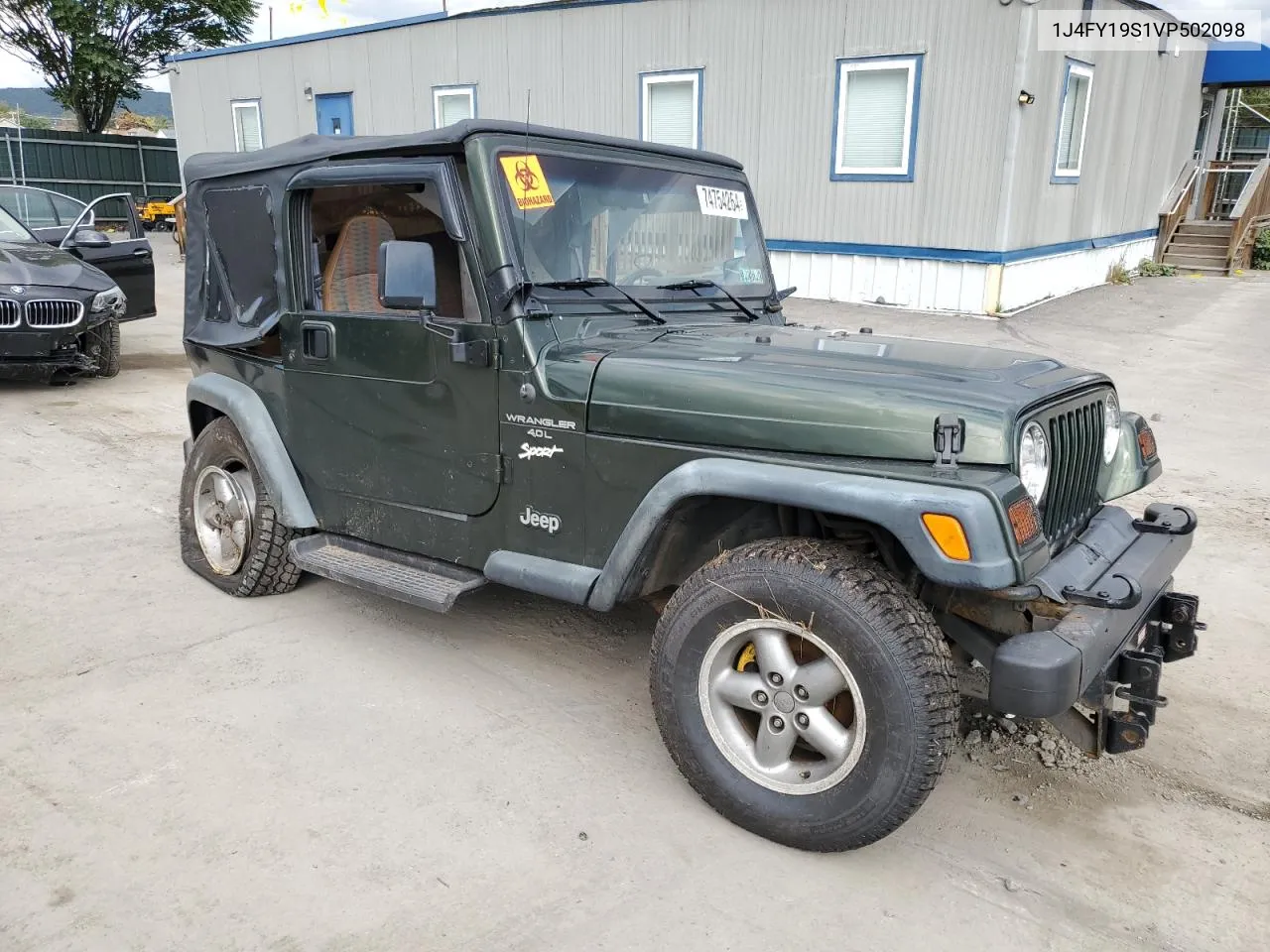 1997 Jeep Wrangler / Tj Sport VIN: 1J4FY19S1VP502098 Lot: 74754264