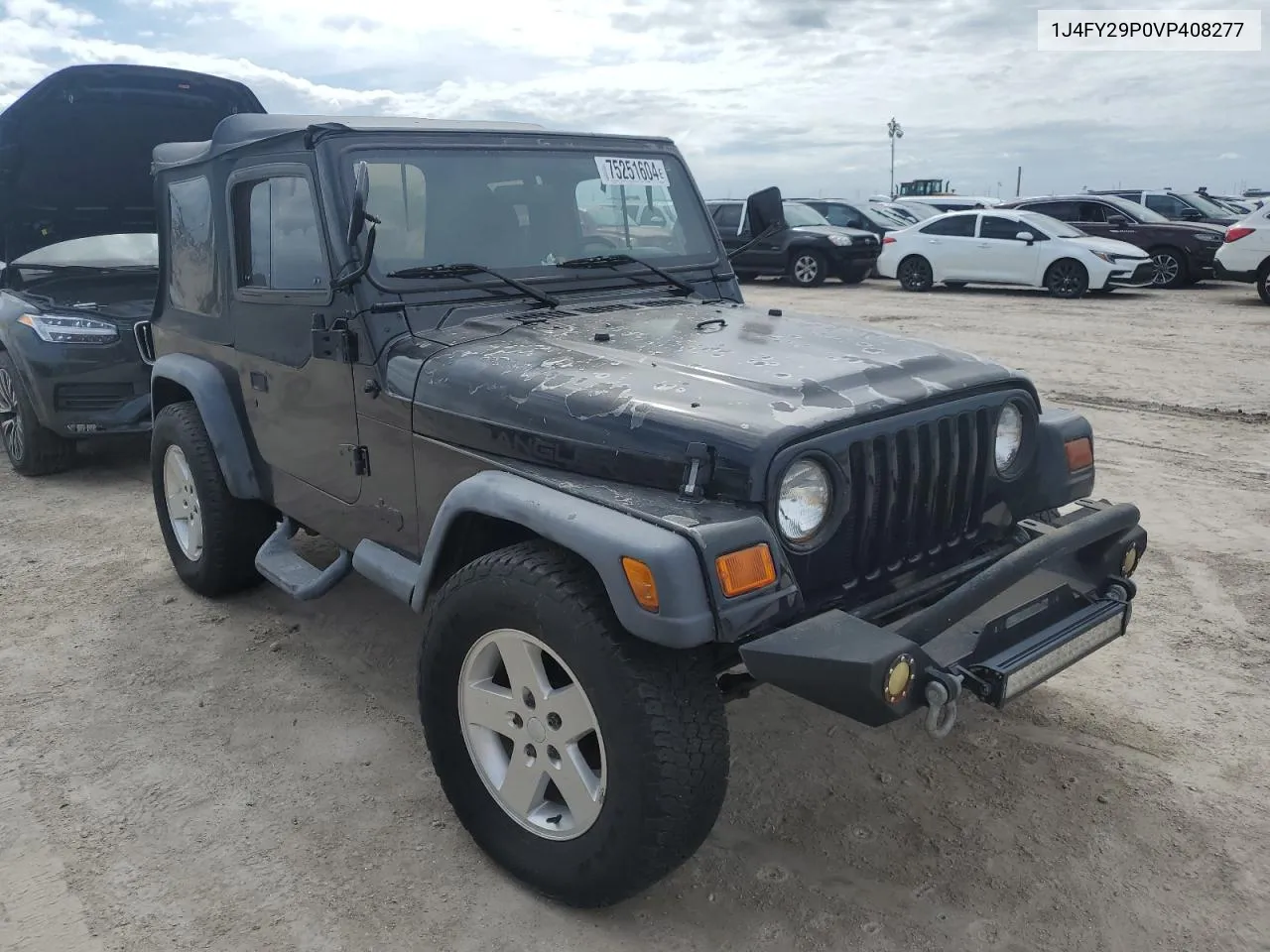 1997 Jeep Wrangler / Tj Se VIN: 1J4FY29P0VP408277 Lot: 75251604