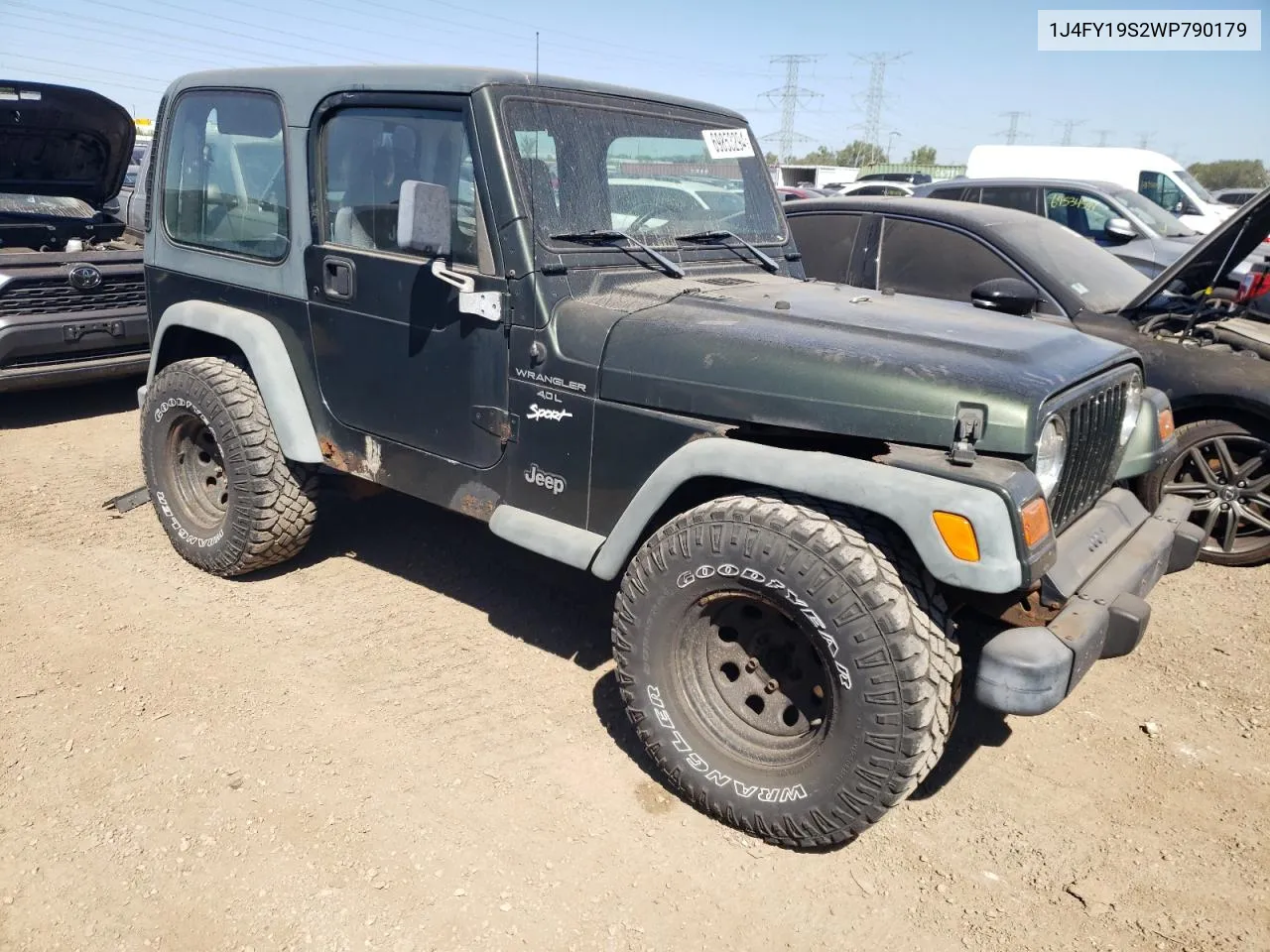 1998 Jeep Wrangler / Tj Sport VIN: 1J4FY19S2WP790179 Lot: 69853294