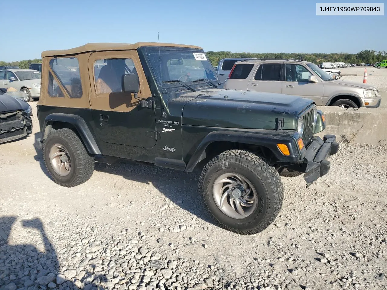 1998 Jeep Wrangler / Tj Sport VIN: 1J4FY19S0WP709843 Lot: 74312254