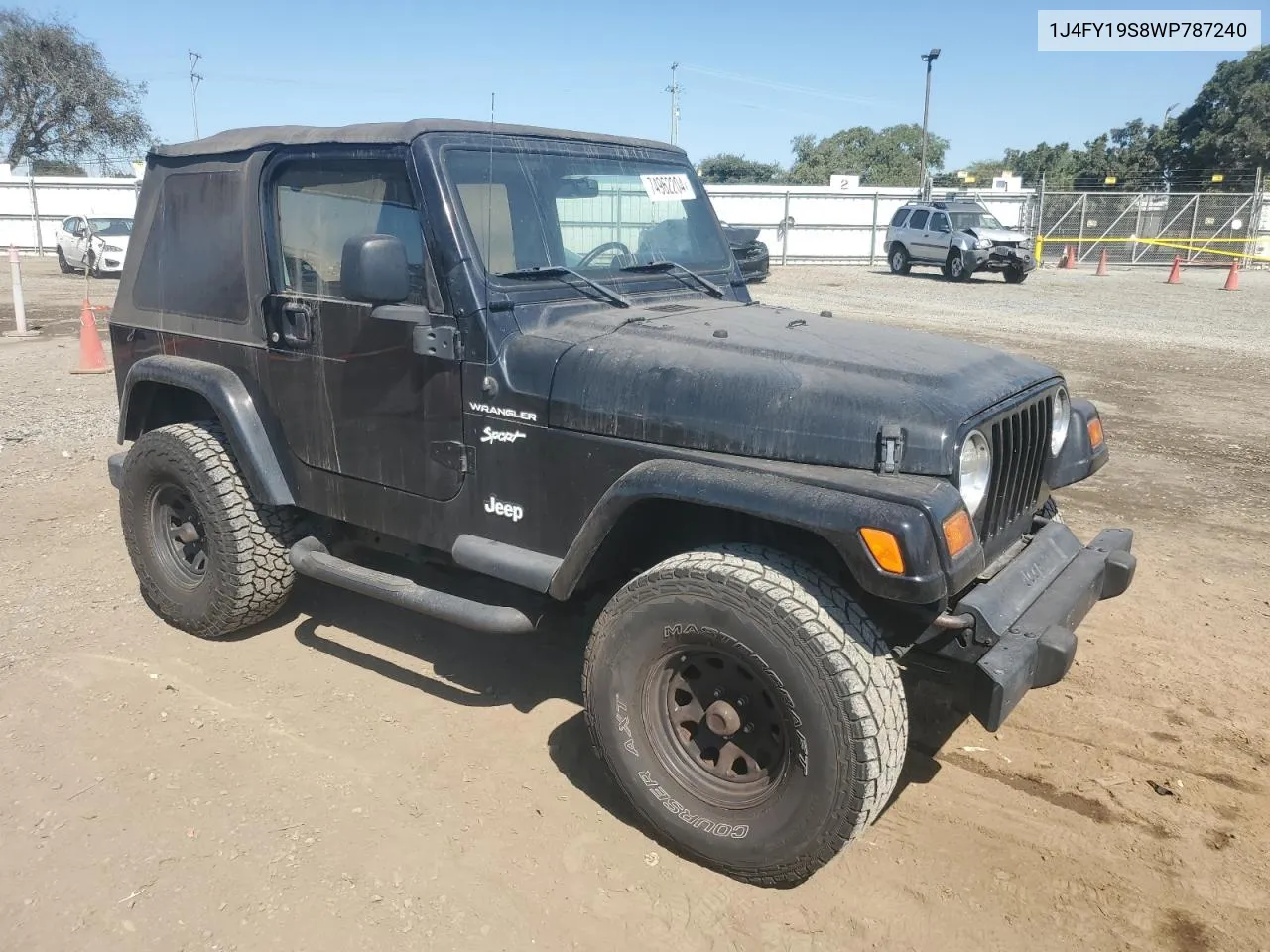 1998 Jeep Wrangler / Tj Sport VIN: 1J4FY19S8WP787240 Lot: 74962204