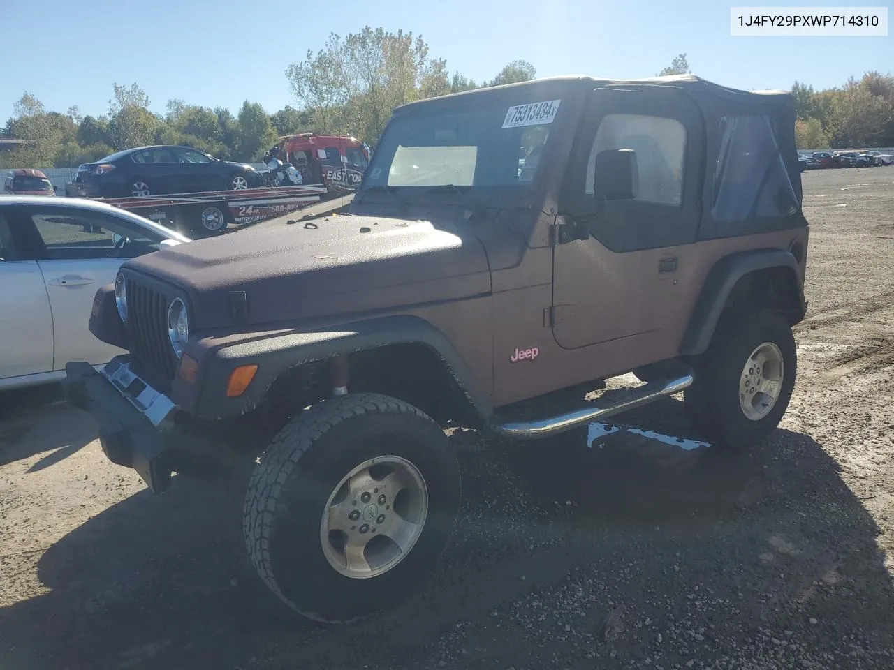 1998 Jeep Wrangler / Tj Se VIN: 1J4FY29PXWP714310 Lot: 75313434