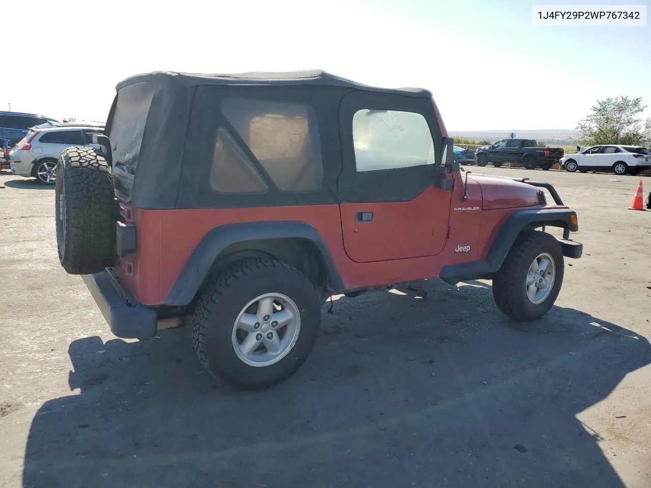 1998 Jeep Wrangler / Tj Se VIN: 1J4FY29P2WP767342 Lot: 75822454